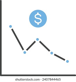 Downfall icon vector image. Suitable for mobile application web application and print media.