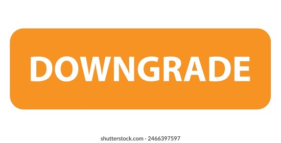  Icono de Vector de signo de downgrade sobre fondo blanco 