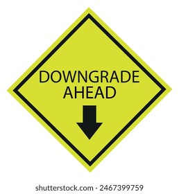  Icono de Vector de signo de downgrade sobre fondo blanco 