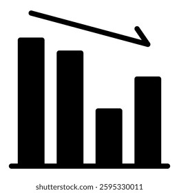 Downgrade simple icon vector illustration for ui ux needs