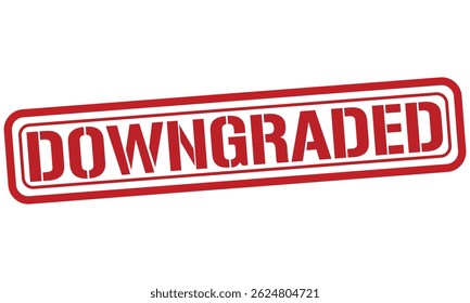 DOWNGRADED red stamp text vector, rubber stamp