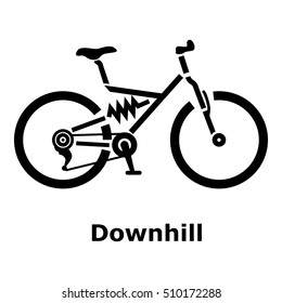 Downhill bicycle icon. Simple illustration of downhill bicycle vector icon for web