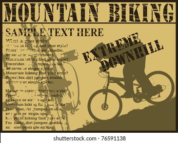 Downhill extreme biking
