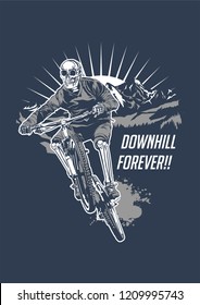downhill forever vector illustration