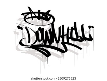 DOWNHILL graffiti tag style design