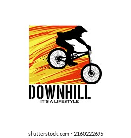 DOWNHILL JUST RIDE,TYPOGRAPHY DESIGN T-SHIRT PRINT