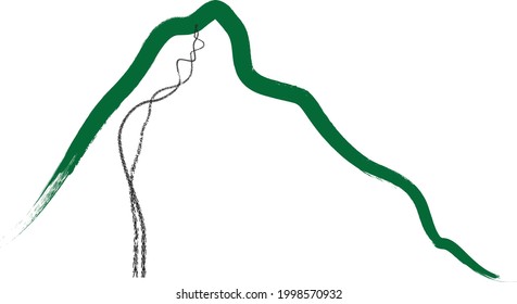 Logotipo cuesta abajo .Vector de la montaña de la carretera . Pista de neumáticos texturada . Elemento de diseño en bicicleta . La silueta de la caminata en bicicleta alcanza su punto máximo. La textura de barro salpicado de arena. Bandera de pista de neumático para bicicleta 