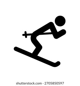 Abfahrtsläufer - Vektorsymbol