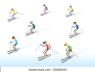 Downhill skiing