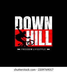 downhill  t shirt design graphic vector
