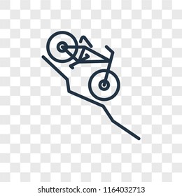 Downhill vector icon isolated on transparent background, Downhill logo concept