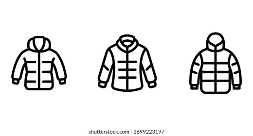 conjunto de design com contorno ou ícone de linha.