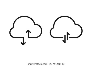 Downlaod upload cloud. Illustration vector