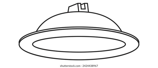 A downlight in outline and vector format.