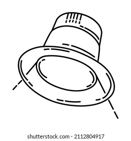 Downlight Part of Electronic for Home Device Hand Drawn Icon Set Vector.