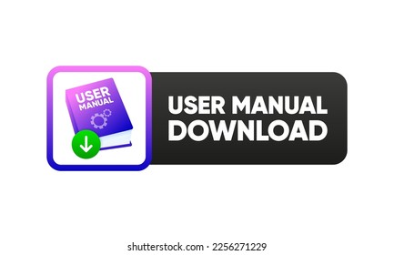 Download 3D Realistic Closed User Manual Book. Book Logo, Icon or Symbol in Isolated white background. Mock up for educational book and literature publishers. Vector Illustration.