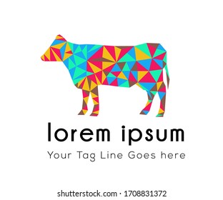 Download Abstract and Colorful Cow Polygon Logo in vector format.