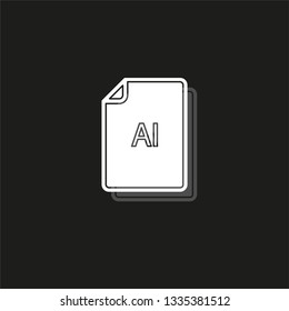 download AI document icon - vector file format symbol