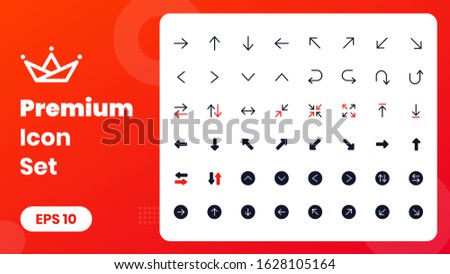 Download all these arrow keys with two colors. You will get all the arrow icons with full screen, expand, collapse, reorder, download, upload, save, undo, redo best looking icon set