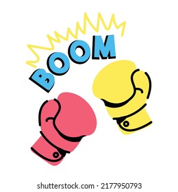 Download an amazing sticker design of boom 