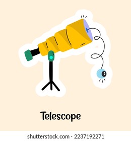 Download amazing sticker vector design of telescope 