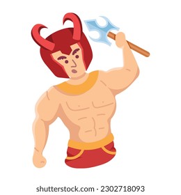 Download the ancient flat illustration of loki god