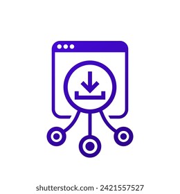Download app icon on white