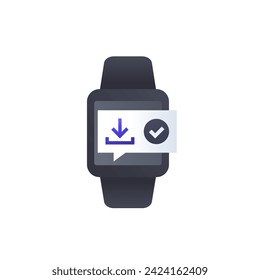 Download app icon with a smart watch