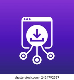 Download app icon, vector design