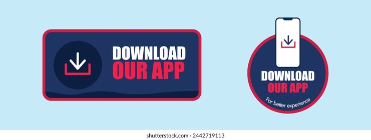 Download the app now. Download the app now labels, badges, tags, icons, stickers design in two different shapes with download button. For better experience download the app now. 