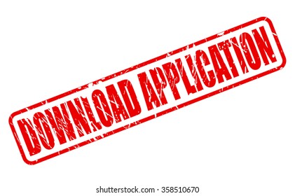 Download application red stamp text on white