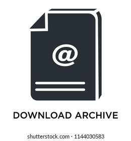 Download Archive icon vector isolated on white background for your web and mobile app design, Download Archive logo concept