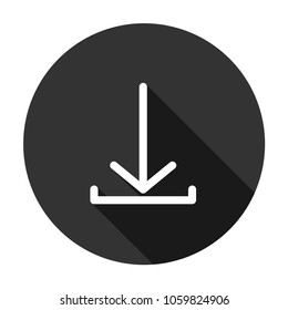 download arrow button vector icon sign