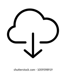 download arrow cloud icon vector sign