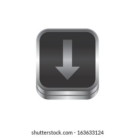 download arrow desktop computer icon button