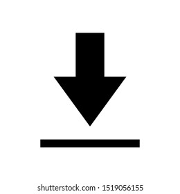 Download arrow down circle icon vector illustration logo template clean and simple design