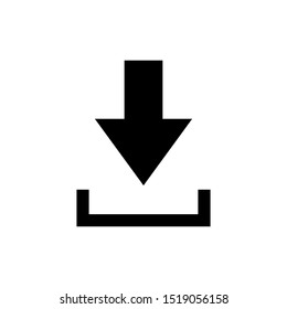 Download arrow down circle icon vector illustration logo template clean and simple design