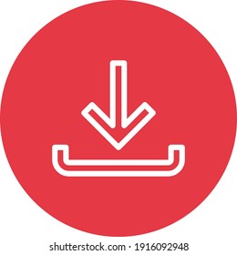 Download, arrow, down icon vector image. Can also be used for customer support. Suitable for use on web apps, mobile apps and print media.