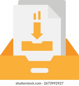 Download Arrow Down Icon Vector Flat Illustration