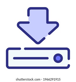 flecha de descarga abajo descargar un icono aislado con estilo de línea de guiones o guiones