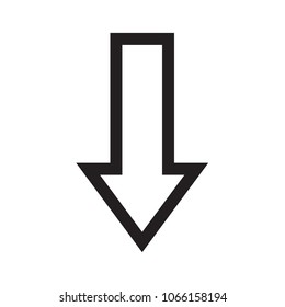 download arrow down vector icon sign