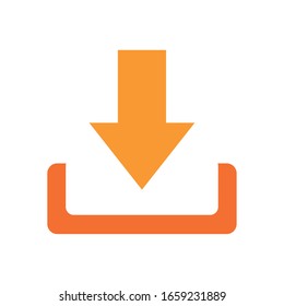 Download arrow flat style icon design, Digital technology communication social media internet web and device theme Vector illustration