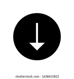 download arrow glyph vector icon - ui icon vector