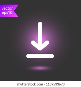 Download arrow icon. Download sign. Download vector icon. EPS 10 flat symbol