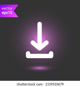 Download arrow icon. Download sign. Download vector icon. EPS 10 flat symbol
