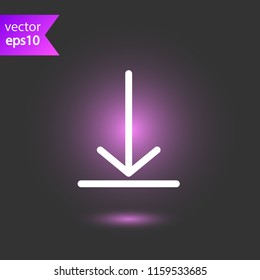 Download arrow icon. Download sign. Download vector icon. EPS 10 flat symbol