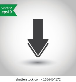 Download arrow icon. Upload vector sign. EPS 10 flat symbol