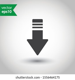 Download arrow icon. Upload vector sign. EPS 10 flat symbol