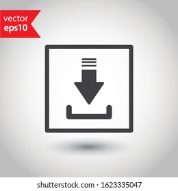 Download arrow icon. Upload vector sign. EPS 10 flat symbol pictogram