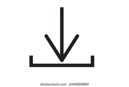 Download arrow icon. Upload vector sign. EPS 10 flat symbol